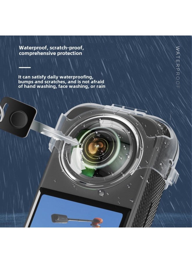 Photography Accessories Shadow Stone Insta360X3 Transparent Cover No-disassembly Shooting Protective Cover Dust-proof Anti-scratch Anti-drop Case-Color:Lens Protective Cover