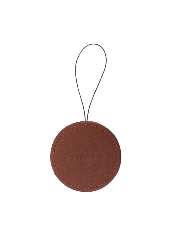 Anti-lost Protective Cover Lens Accessories Suitable For The Lens Cover Of The Camera Of The Mini90 Aluminum Alloy Imitation Litchi Pattern-Color:Mini90 Lens Cap Brown (no Logo)