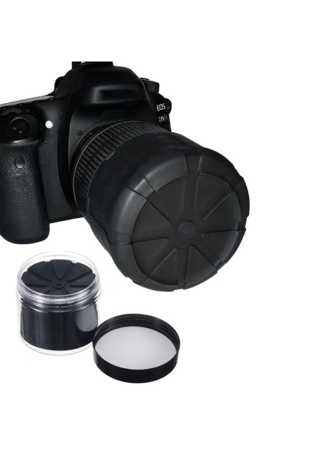 Silicone Lens Cover For SLR Camera Lens Cover For SLR Camera Lens Cover Universal Protective Cover Camera Accessories-Color:Black