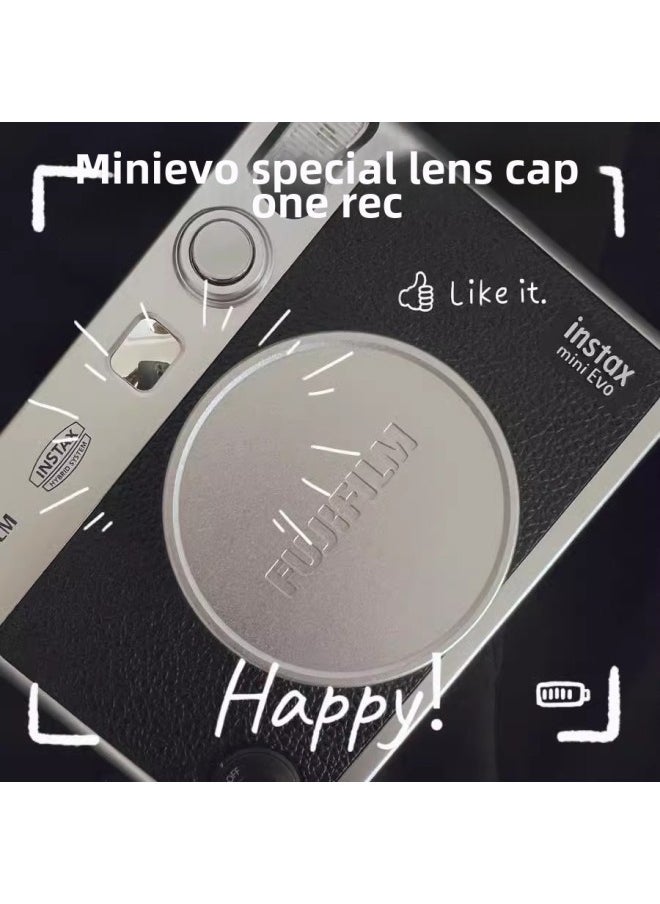 For Fuji Porovos Instax Mini Evo/90/99 EVO Metal Lens Cover-color:Mini 90 Lens Cap Silver
