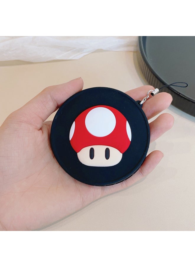 Mini40 Is Suitable For Fuji Poritax Instax Mini 40 Camera Silicone Lens Cover Portable Camera Cover-Color:Black Cover-red Mushroom