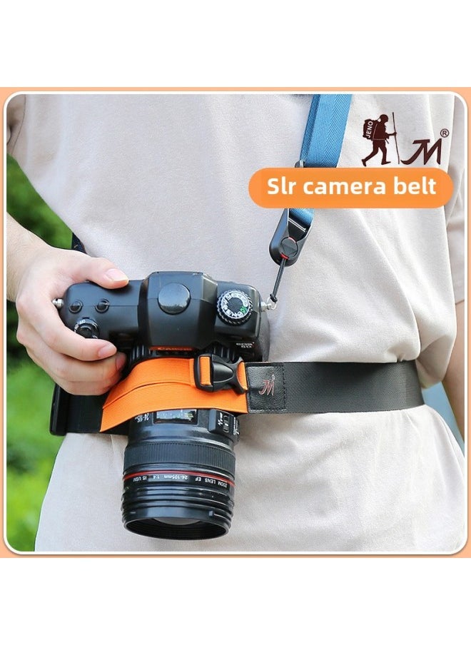 Jn Slr Camera Fixed Belt Micro-Single Electric Mountaineering And Cycling Waist Bag With Outdoor Decompression Photography Stable-Color:Orange Red