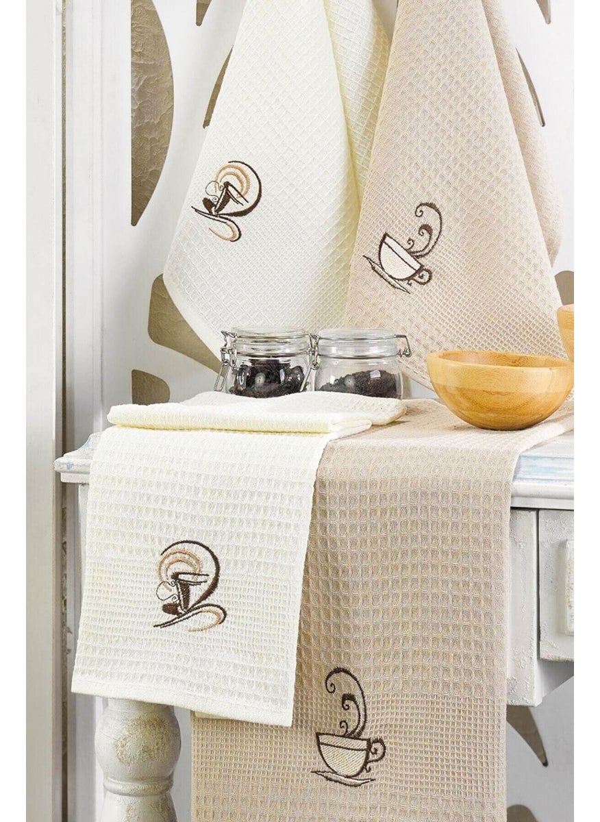 6 Piece Kitchen Drying Cloth 30 x 50 cm Coffee