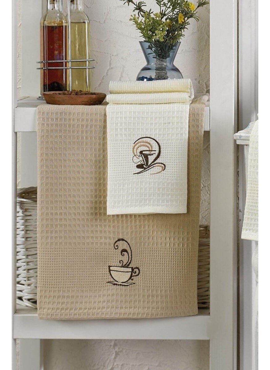 6 Piece Kitchen Drying Cloth 30 x 50 cm Coffee