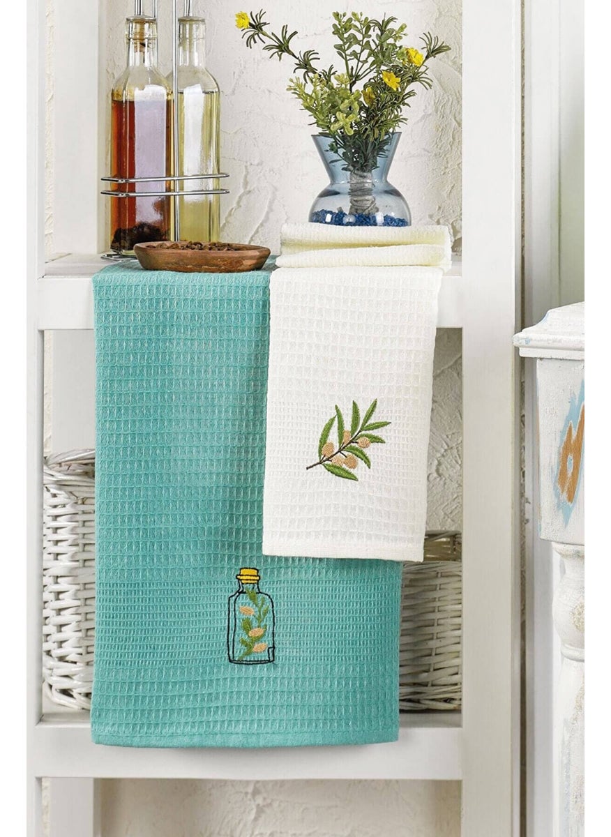 6 Pieces Kitchen Drying Cloth 30 x 50 cm Mint