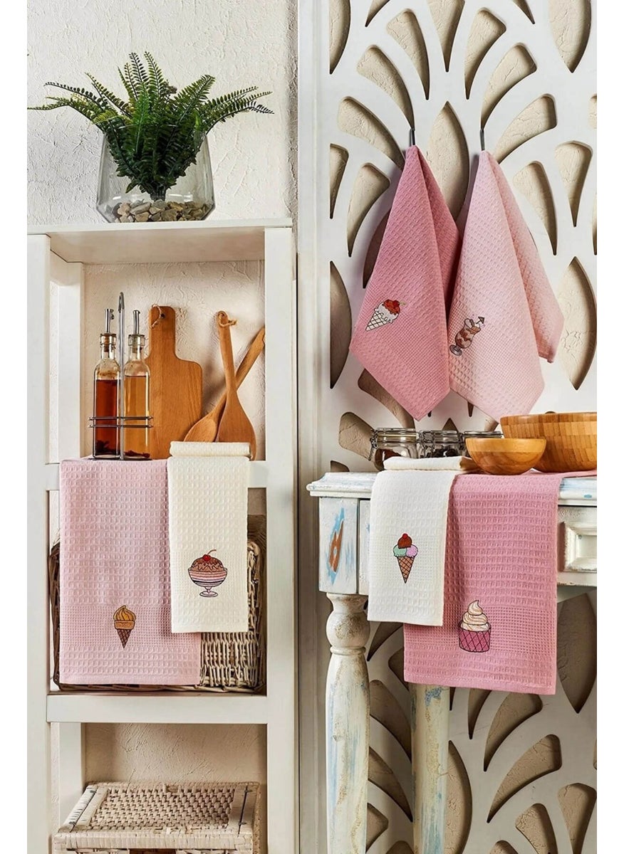 6 Piece Kitchen Drying Cloth 30 x 50 cm Ice Cream