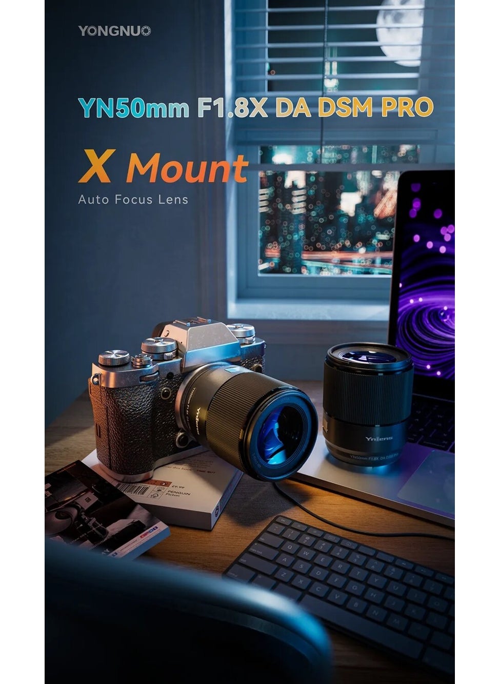 YN50MM F1.8x Da Dsm Pro Fujifilm x Mount Compatible Autofocus Prime Lens