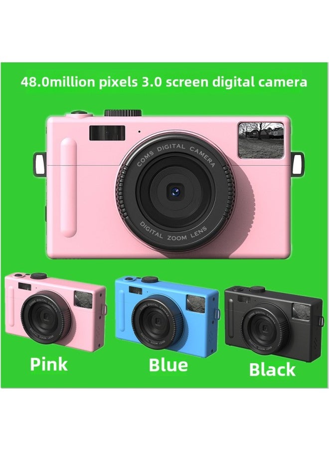 48 Million Pixel E-Commerce Chinese Version High Definition Ordinary Digital Camera Home Selfie Card Machine R100-Body Color:32GB Card + Card Reader
