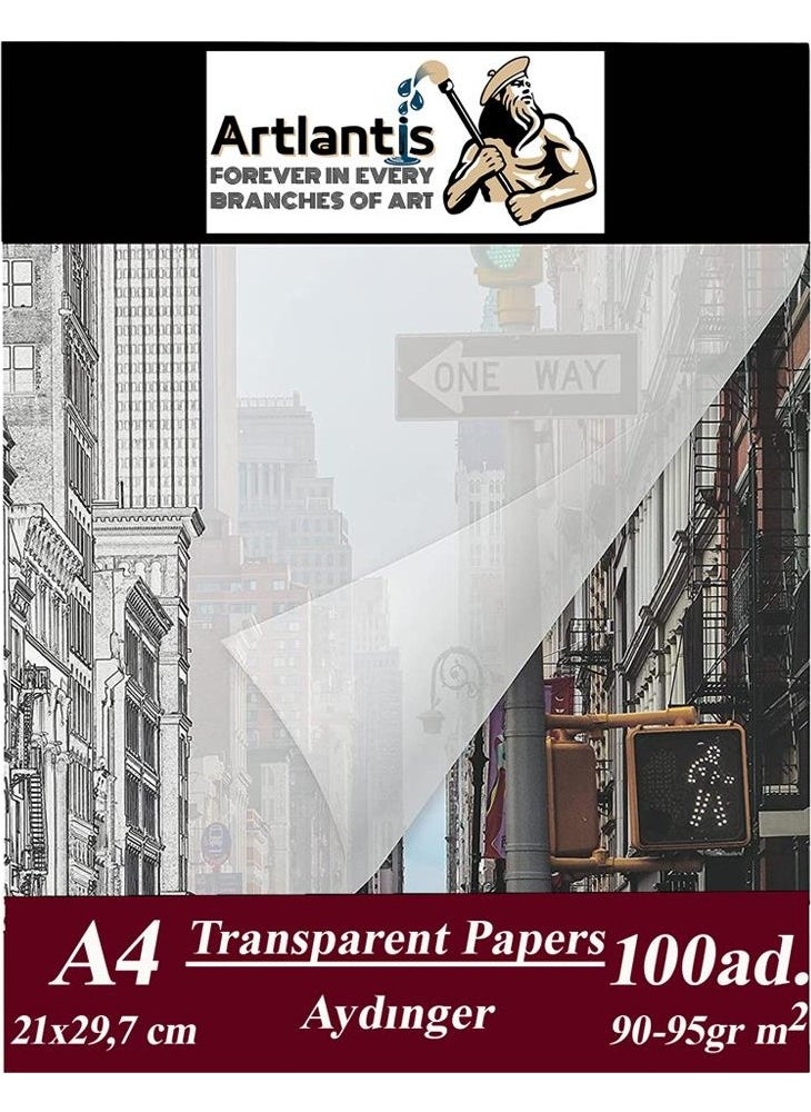 Tracing Paper A4 90 gr 100 Pieces of Sketch Paper 1 Pack