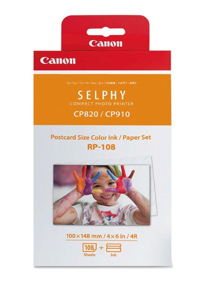 RP-108 Colour Ink/Paper Set Print up to 108 Postcard-sized Images