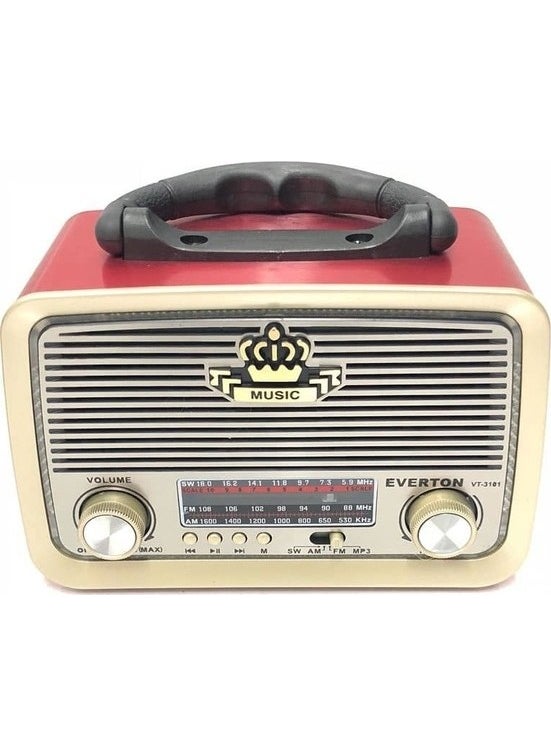 Rt-301 Nostalgia Bluetooth Rechargeable Radio Usb SD Mp3 Player