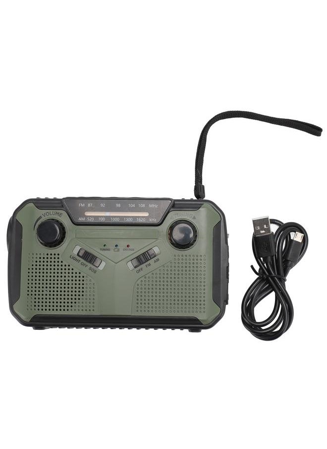 Emergency Hand Crank Radio Multiple Band Reception Solar Radio Portable Alarm Lighting Radio for Outdoors Camping