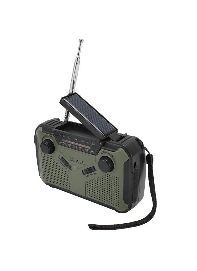 Emergency Hand Crank Radio Multiple Band Reception Solar Radio Portable Alarm Lighting Radio for Outdoors Camping
