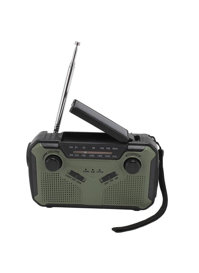 Emergency Hand Crank Radio Multiple Band Reception Solar Radio Portable Alarm Lighting Radio for Outdoors Camping