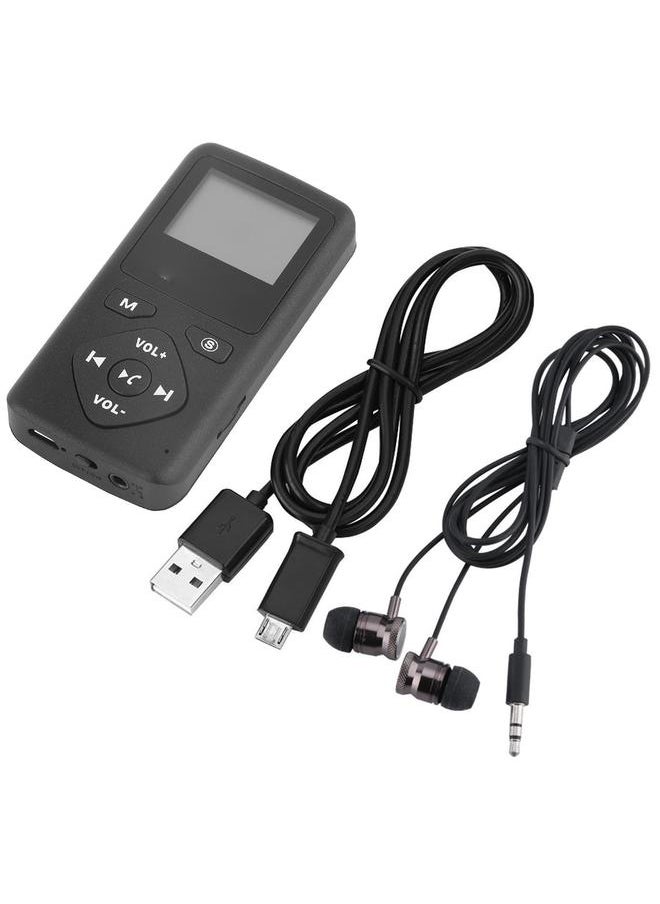 Portable DAB/DAB+ Pocket Digital Radio Receiver Bluetooth MP3 Player with Earphone