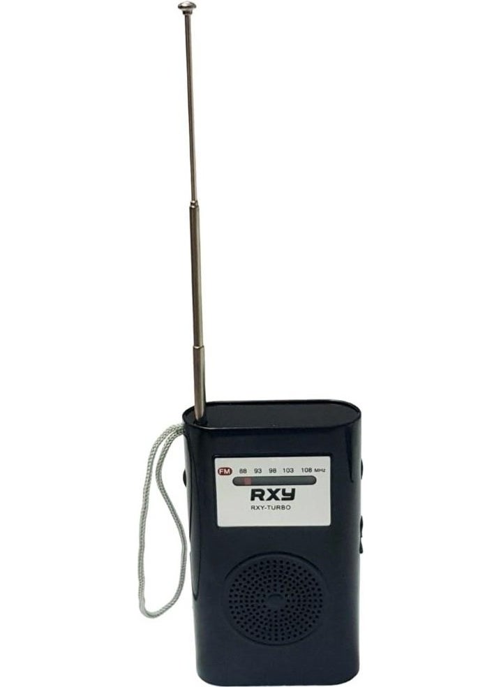 Rxy-Turbo Pocket Type Battery Operated Mini Analog Fm Radio