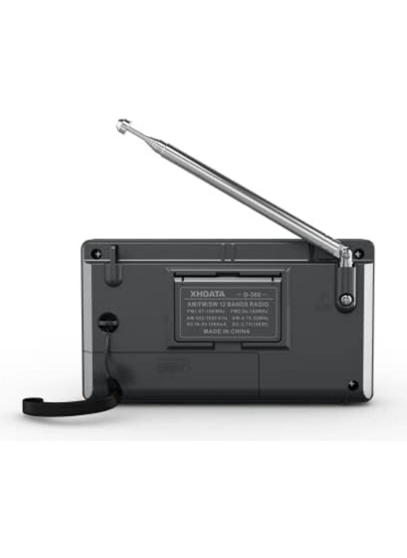 D368 Shortwave Am Fm 12 Band Dsp Stereo Portable Radio Mp3 Player Rechargeable