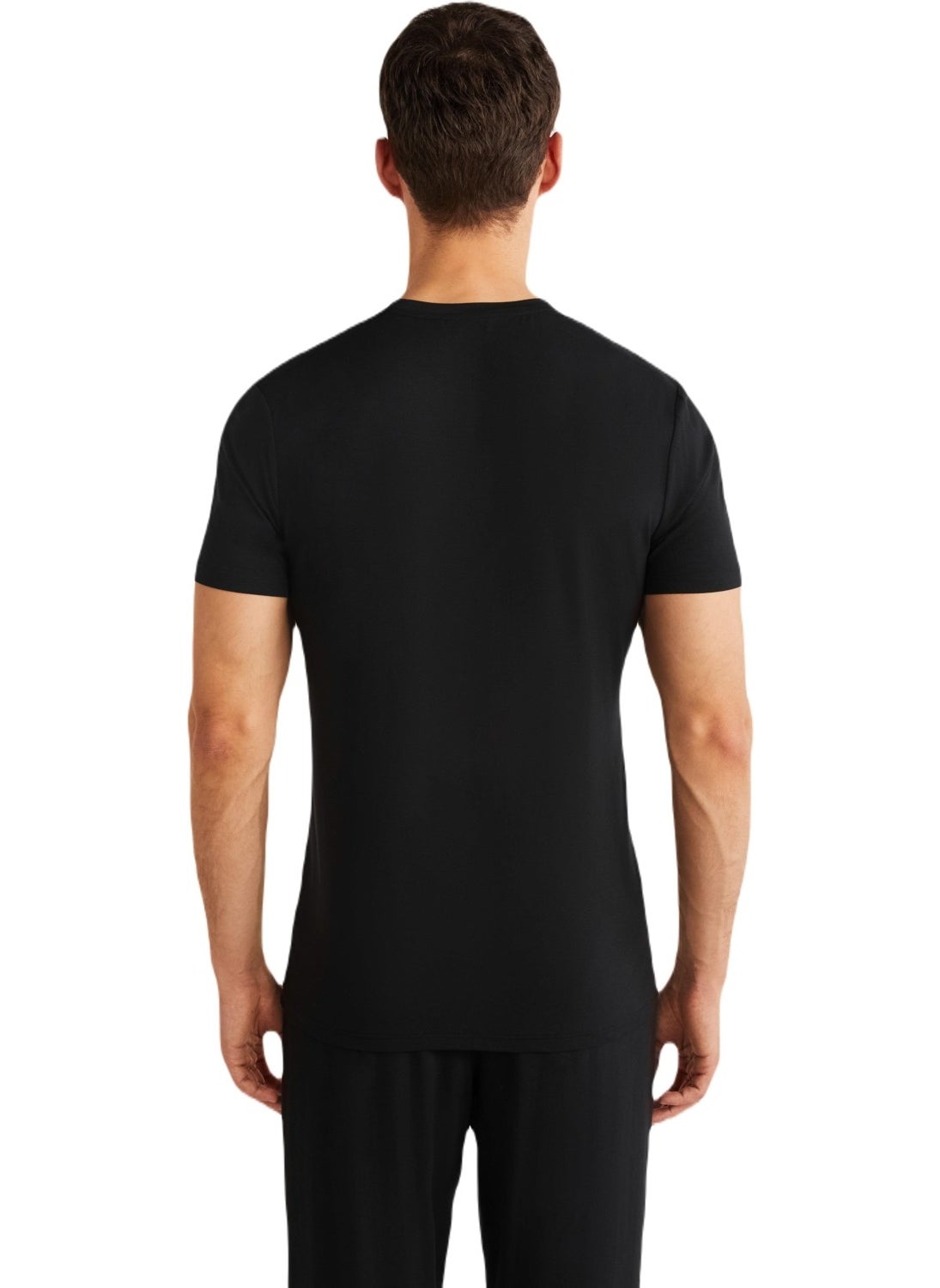 Men's Black Modal Sleep T-Shirt