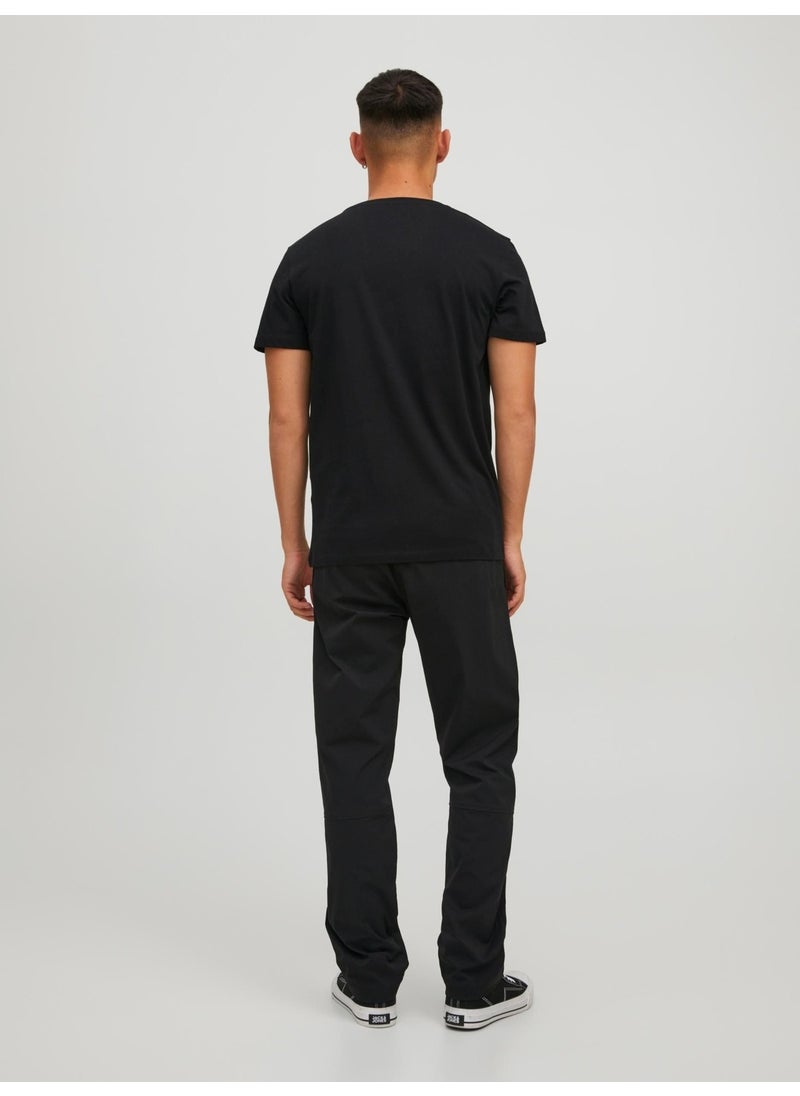 Logo Tee Ss O-Neck 2 Col Men's Black Tshirt 12210819-02