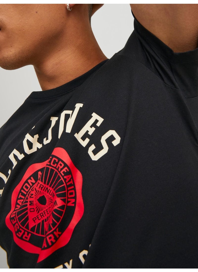 Logo Tee Ss O-Neck 2 Col Men's Black Tshirt 12210819-02