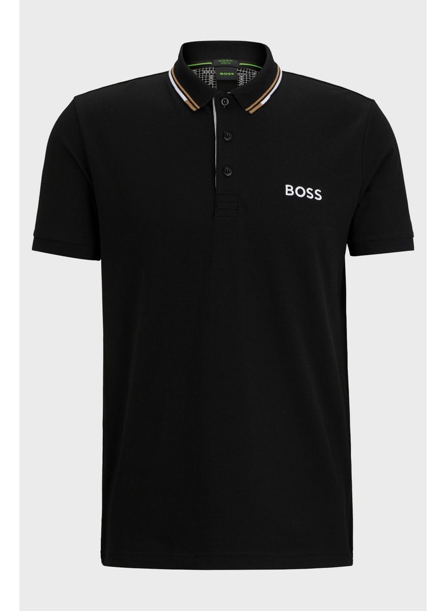 Cotton Regular Fit Buttoned Polo Collar T Shirt Men's Polo Collar T Shirt 50469102 002