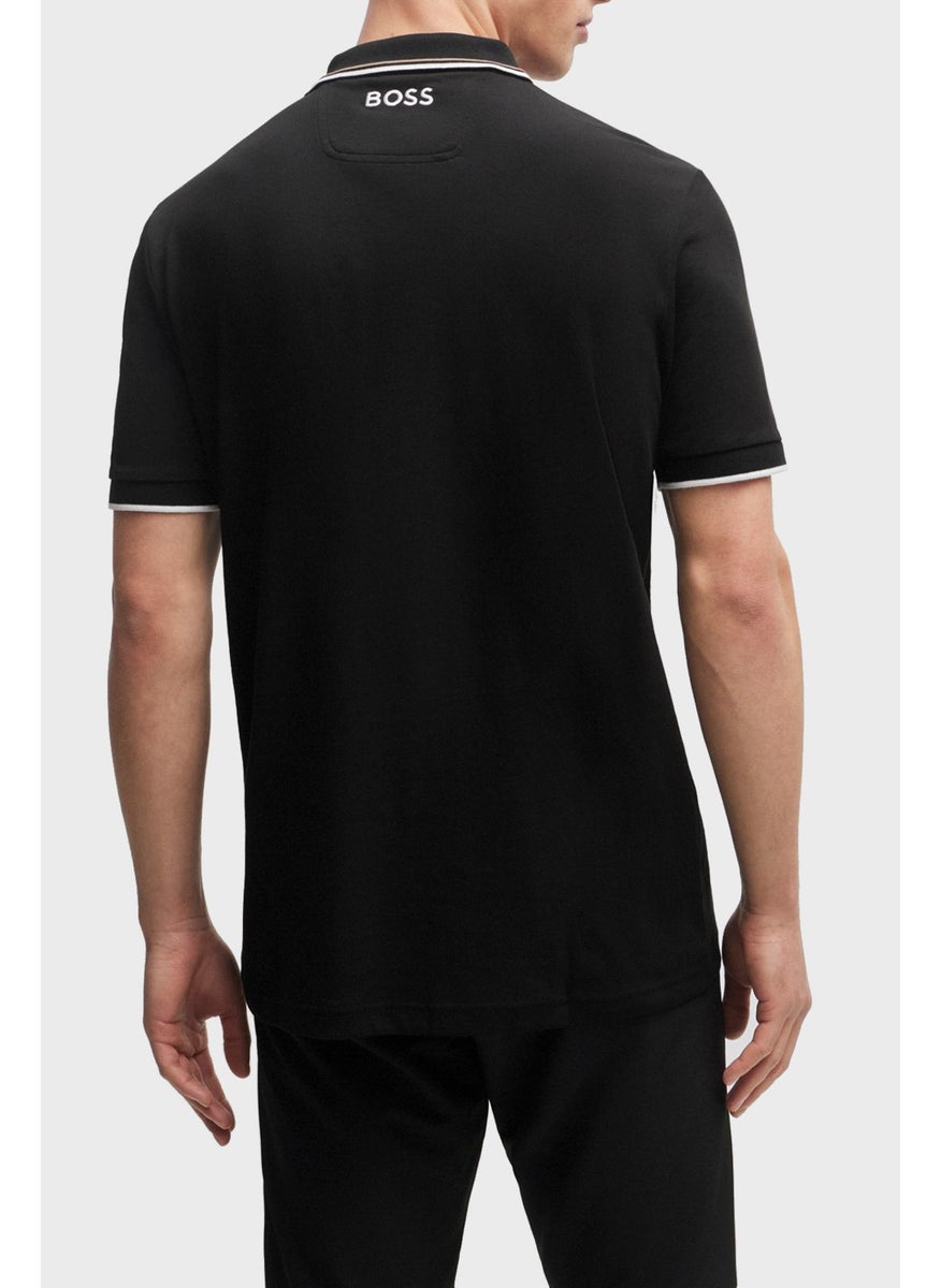 Cotton Regular Fit Buttoned Polo Collar T Shirt Men's Polo Collar T Shirt 50469102 002