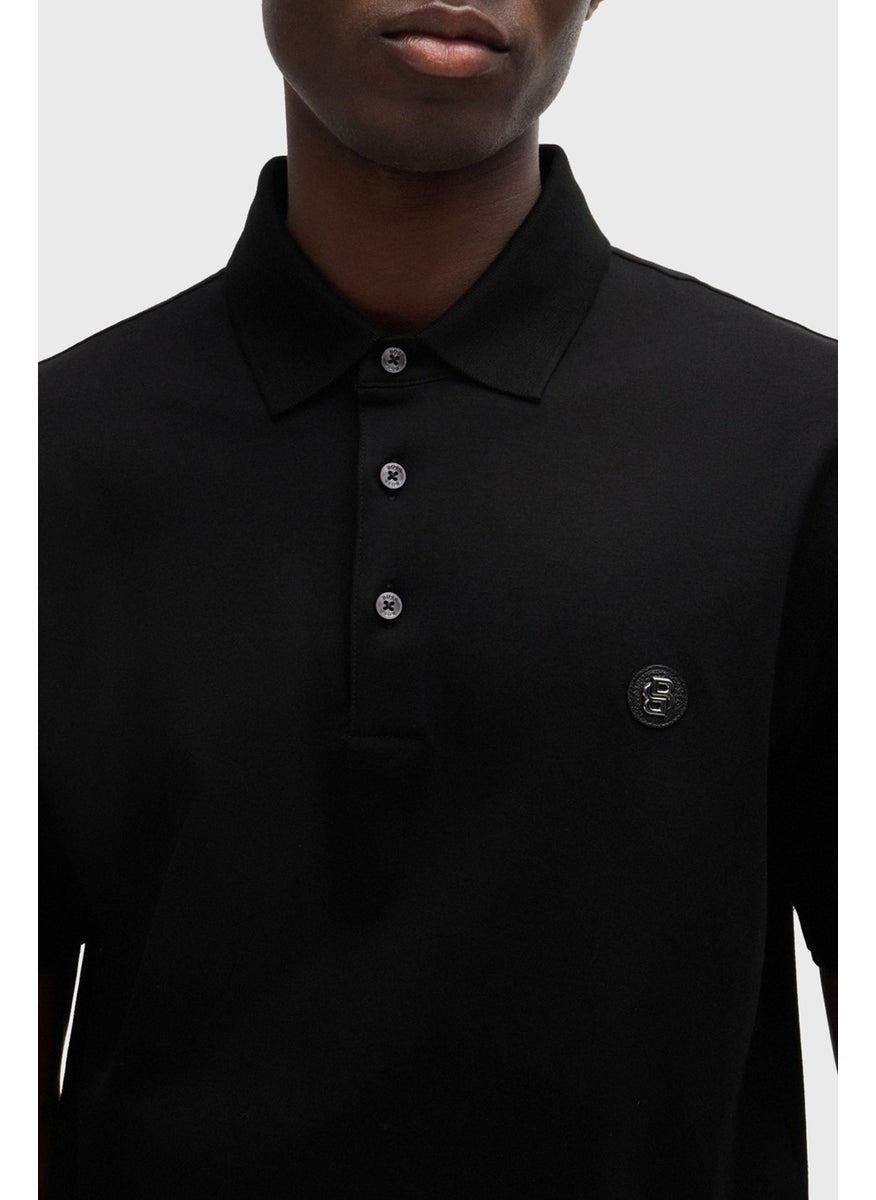 Cotton Regular Fit Polo Neck T Shirt Men's Polo Neck T Shirt 50520297 001