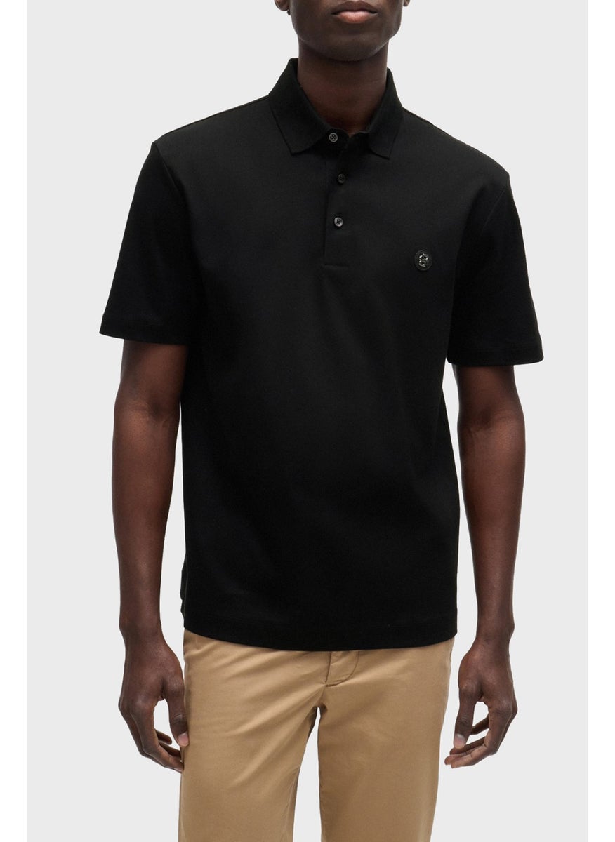 Cotton Regular Fit Polo Neck T Shirt Men's Polo Neck T Shirt 50520297 001