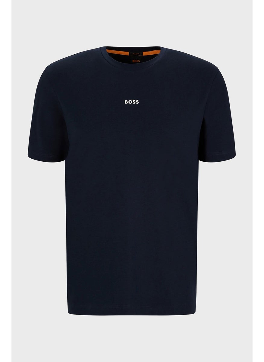 Stretch Cotton Relaxed Fit Crew Neck T Shirt Men's T Shirt 50473278 404