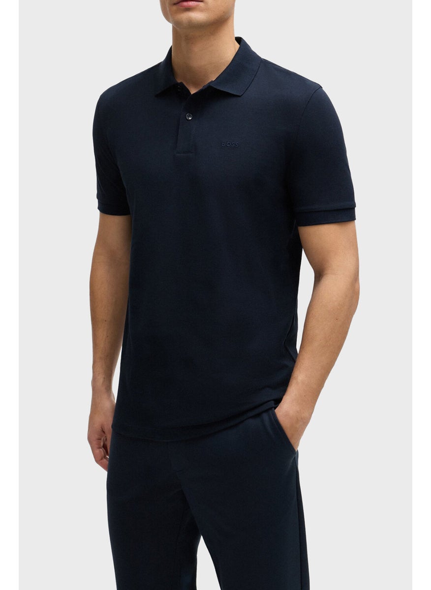 Cotton Regular Fit Polo Neck T Shirt Men's Polo Neck T Shirt 50520297 404