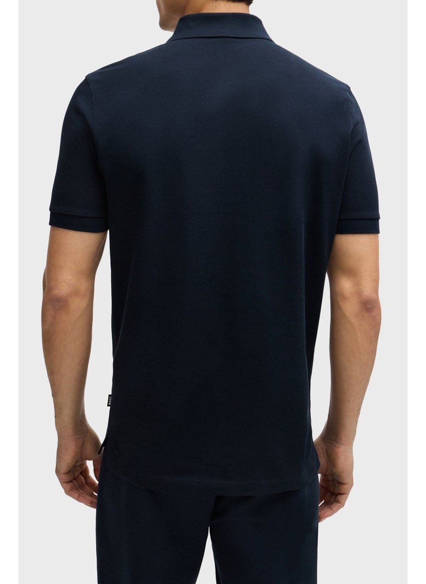 Cotton Regular Fit Polo Neck T Shirt Men's Polo Neck T Shirt 50520297 404