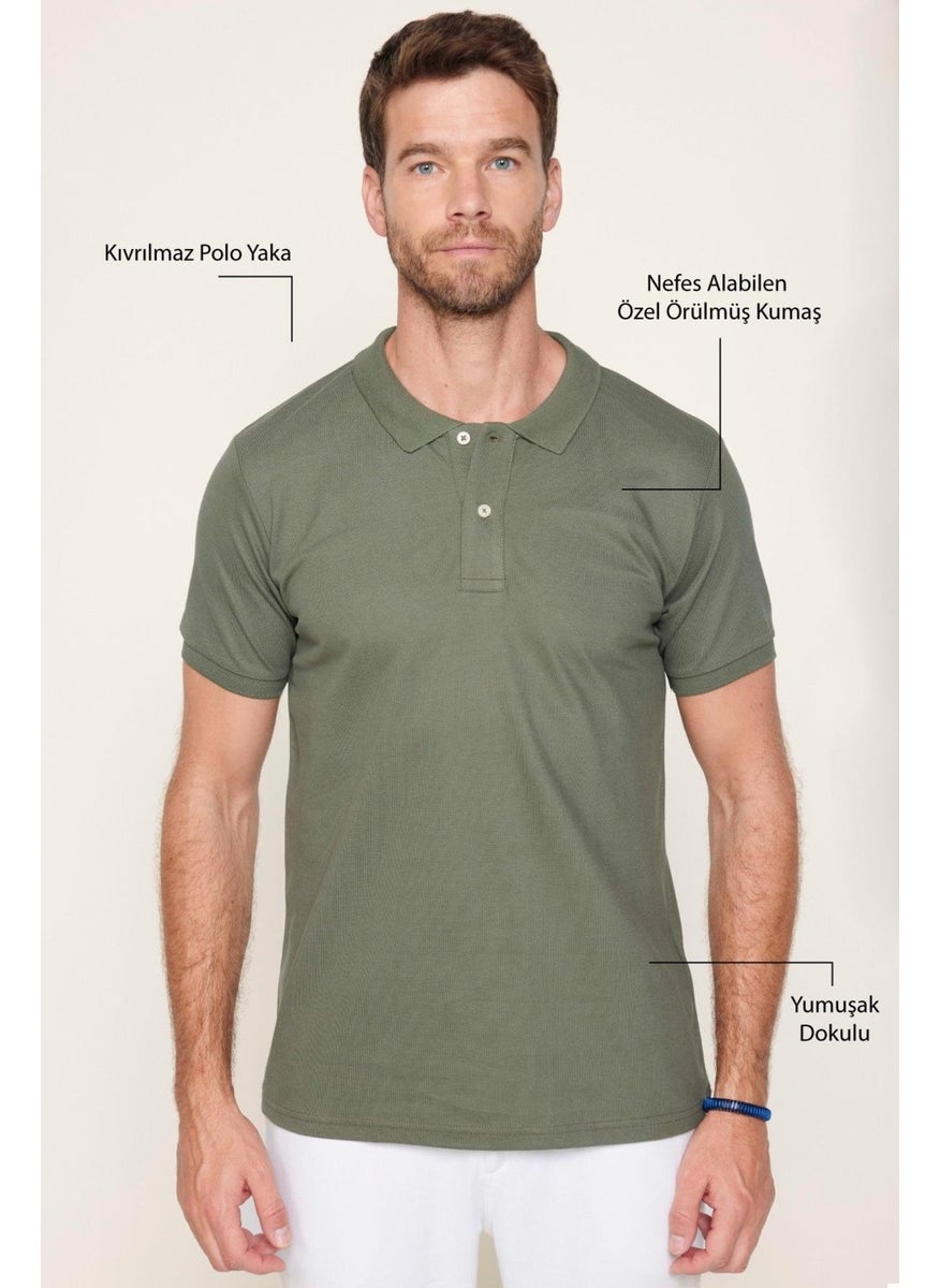 Tudors Slim Fit Plain Polo Neck Men's T-Shirt - Tudors