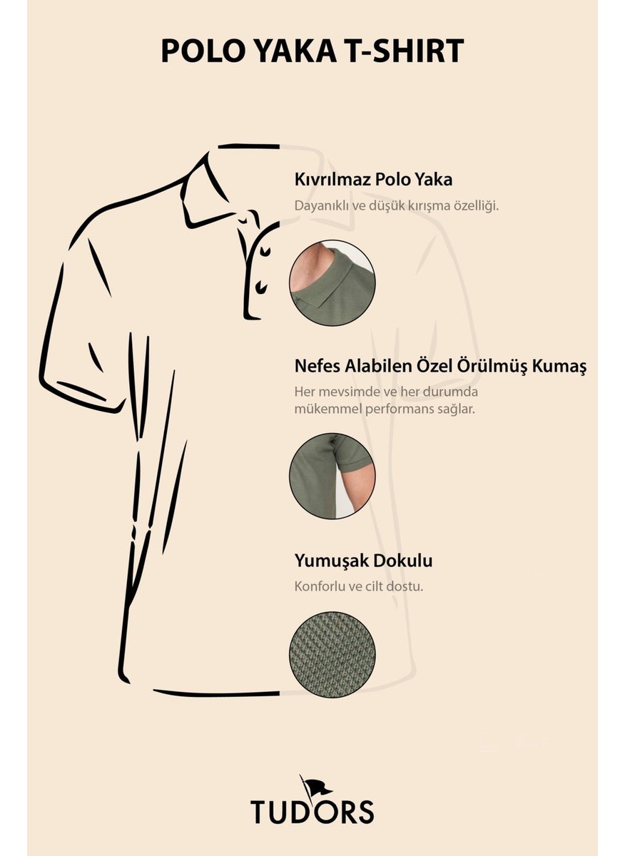 Tudors Slim Fit Plain Polo Neck Men's T-Shirt - Tudors