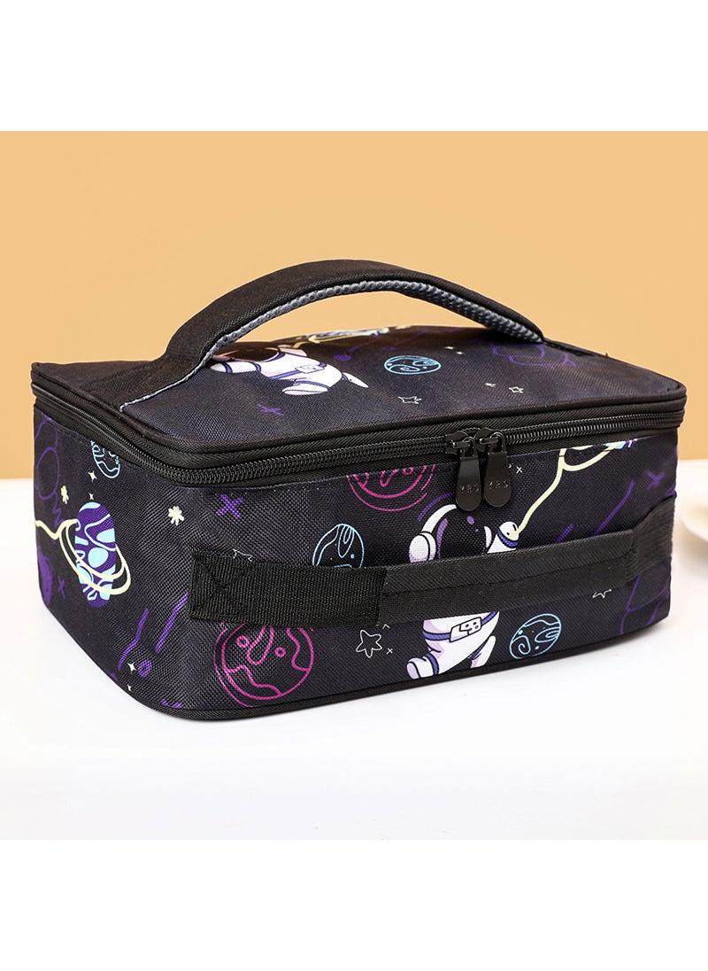 Large Capacity Lunch Bag Insulated Student Bento Box The Black Spaceman