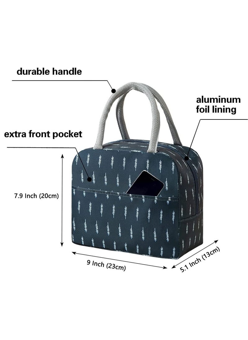 Lunch Bag Tote Insulated with Water-resistant Soft Liner Box for Picnic Boating Beach Fishing Work School Office Reusable Adult Men Women