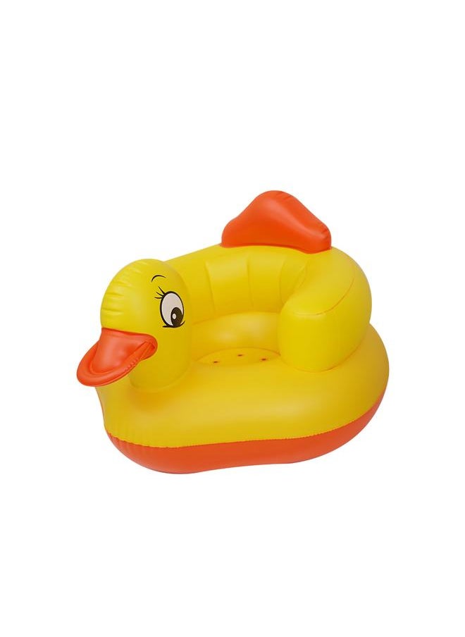 Inflatable Dining Chair PVC Little Yellow Duck Thickened Inflatable Sofa Bath Stool with Music Toddle Chair for Children Little Yellow Duck with Music