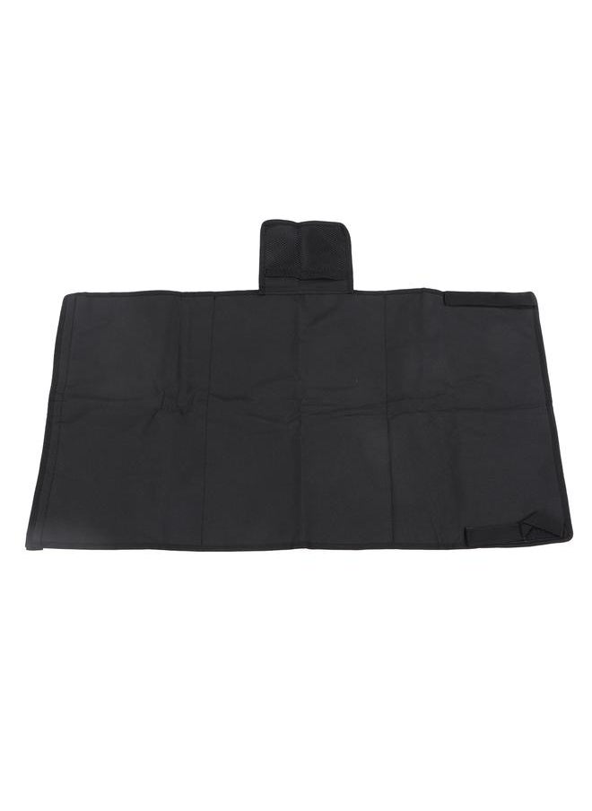 Airplane Footrest for Toddlers Portable Folding Easy Installation Adjustable Nylon Strap Airplane Seat Extender Black