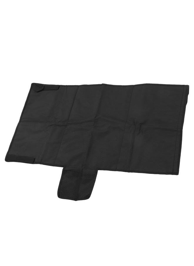 Airplane Footrest for Toddlers Portable Folding Easy Installation Adjustable Nylon Strap Airplane Seat Extender Black