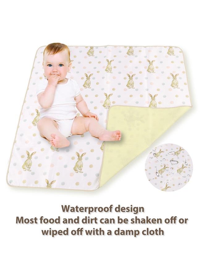 Baby Crawling Play Mat Prevent Slipping Waterproof Cute Animal Pattern High Chair Floor Mat Under High Chair Mat