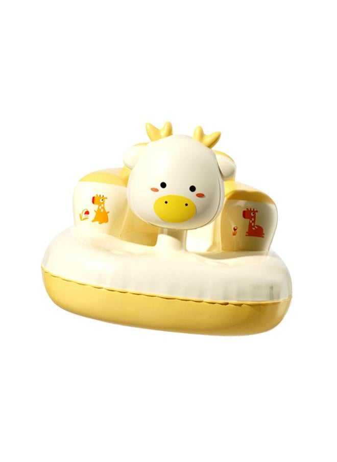 Baby Floor Seat Foldable Portable Inflatable Plastic Anti Slip Cartoon Deer Shape Cute Baby Support Sofa for Infant Deer