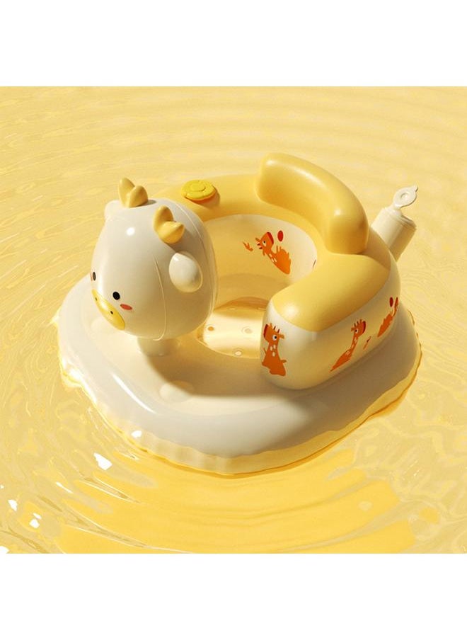 Baby Floor Seat Foldable Portable Inflatable Plastic Anti Slip Cartoon Deer Shape Cute Baby Support Sofa for Infant Deer