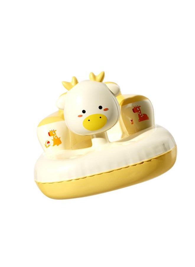 Baby Floor Seat Foldable Portable Inflatable Plastic Anti Slip Cartoon Deer Shape Cute Baby Support Sofa for Infant Deer