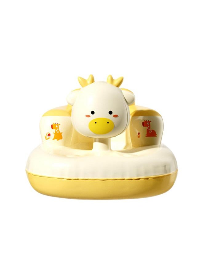 Baby Floor Seat Foldable Portable Inflatable Plastic Anti Slip Cartoon Deer Shape Cute Baby Support Sofa for Infant Deer