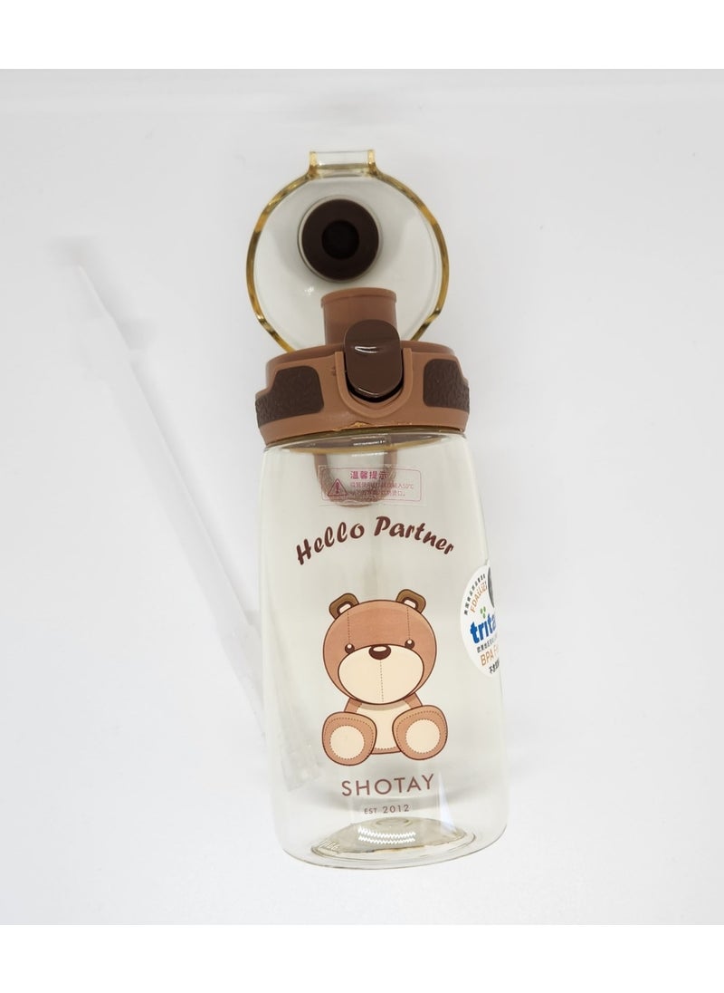 ST-7009 Child Medium 550ML Teddy Bear Patterned Brown Color