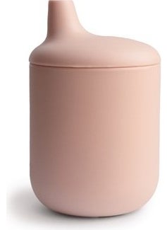Silicone Sippy Cup with Straw - Blush