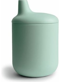 Silicone Sippy Cup with Straw - Cambridge Blue