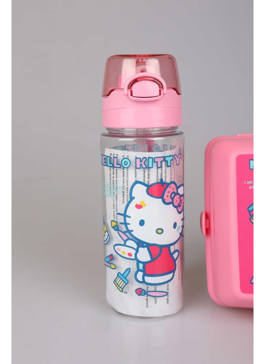 New Season New Season Licensed Hello Kitty 500 ml Tritan Water Bottle and 2-Layer Lunch Box Set