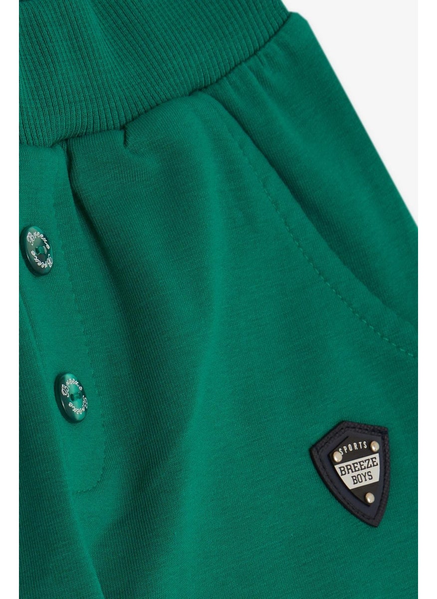 Girls & Boys Baby Boy Bottom Button Accessory Embroidered Pocket 9 Months-3 Years, Green
