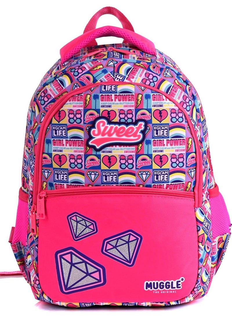 6627 Sweet Pink School Bag Set of 3