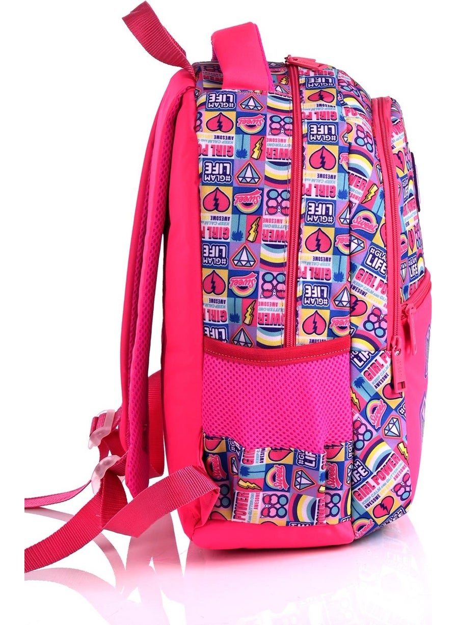 6627 Sweet Pink School Bag Set of 3